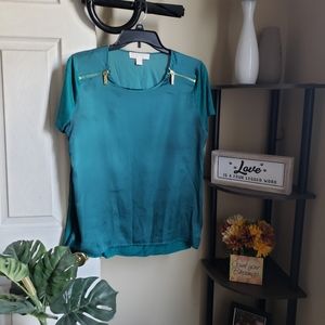 Michael Kors Satin Top With Zippers